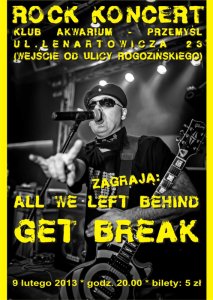 2013-01-09 Przemyśl Akwarium, Koncert Get Break i All We Left Behind