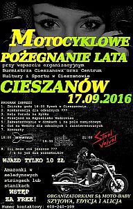 MOTOCYKLOWE POżEGNANIE LATA 2016 Cieszanów