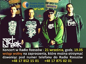 Koncert GET BREAK w Radio Rzeszów. 2018r. Na żywo